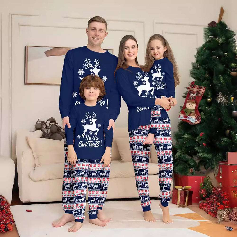 Jumping Happy Christmas Deer Family Matching Pajamas Set