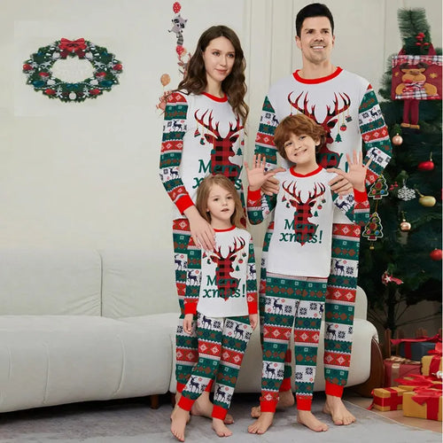 Christmas Reindeer Horns Family Matching Outfit Matching Pajamas