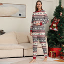 Grey Christmas Deer Family Pajamas Outfit