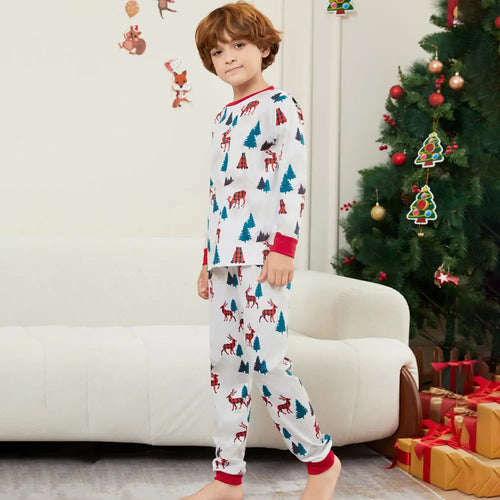 Christmas Tree & Deer Pattern Family Matching Pajamas Matching Pajamas