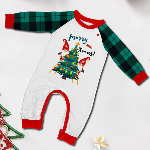 Blue Plaid Merry Christmas Tree Family Matching Pajamas Set Matching Pajamas