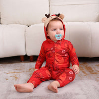 Red Christmas Deer Family Matching Jumpsuit