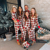 Red Plaid Pajamas For Family Christmas