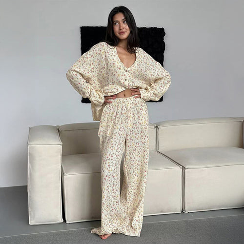 Floral Cotton Women Pajamas