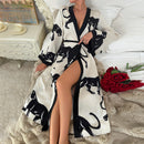 Elegant Satin Women Robe Pajamas