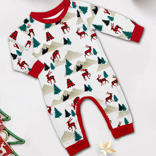 Christmas Tree & Deer Pattern Family Matching Pajamas Matching Pajamas