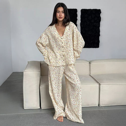 Floral Cotton Women Pajamas