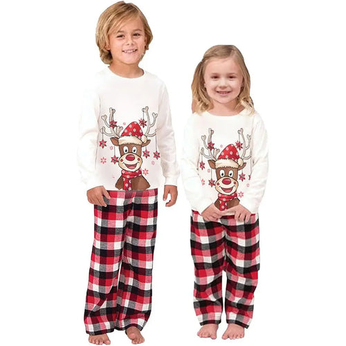 Snowflake Reindeer Christmas Holiday Family Matching Pajamas Matching Pajamas