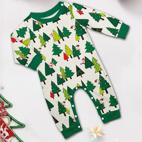 Green Christmas Tree Family Matching Holiday Pajamas Matching Pajamas