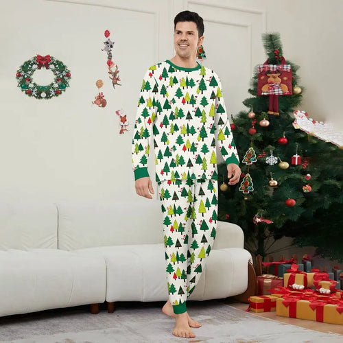 Green Christmas Tree Family Matching Holiday Pajamas Matching Pajamas
