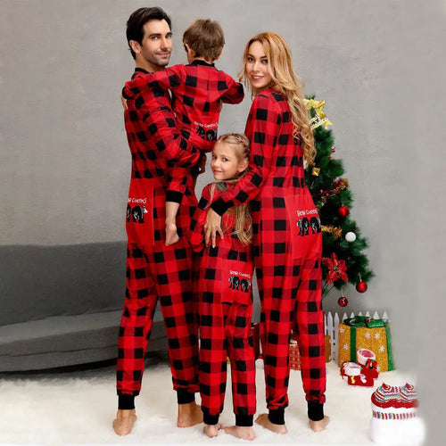 Red Plaid Family Matching Onesies Pajamas Matching Pajamas