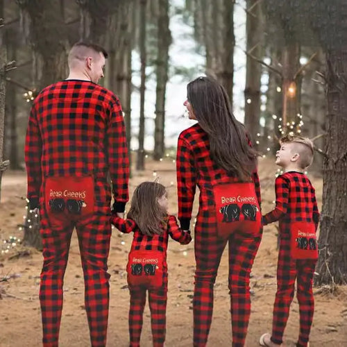 Red Plaid Family Matching Onesies Pajamas Matching Pajamas