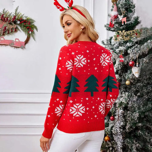 Women's Snowflake Christmas Tree Ugly Sweater