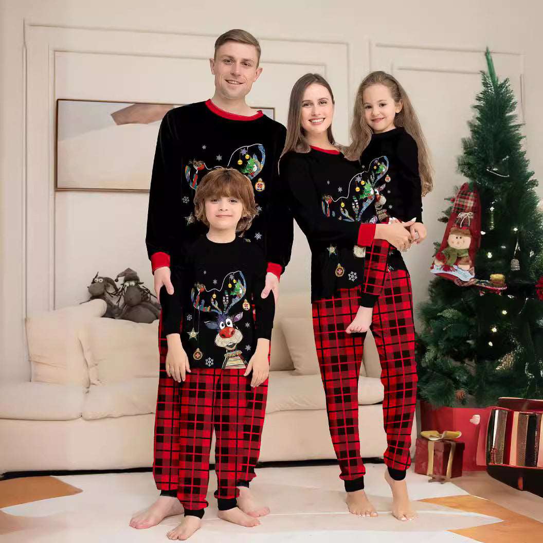 Starry Night Reindeer Family Matching Pajamas