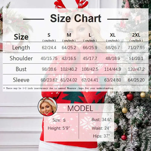 Women's Snowflake Christmas Tree Ugly Sweater