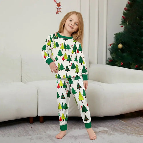 Green Christmas Tree Family Matching Holiday Pajamas Matching Pajamas