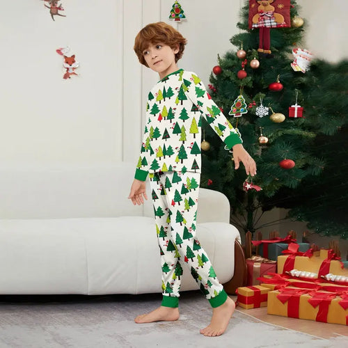 Green Christmas Tree Family Matching Holiday Pajamas Matching Pajamas