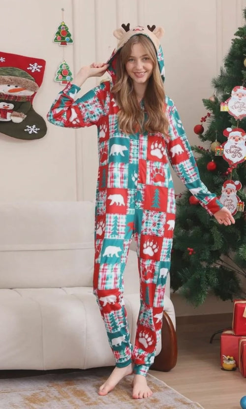 Polar Bear Holiday Family Matching Jumpsuit