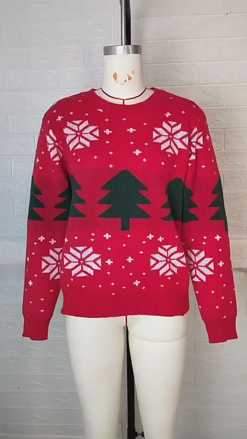 Women's Snowflake Christmas Tree Ugly Sweater