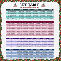 Size Guide -Jumpsuits Christmas By Dusky Clothing